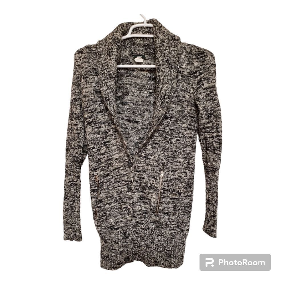 J.Crew Merino Wool Blend Marled Shawl Collar Cardigan XS